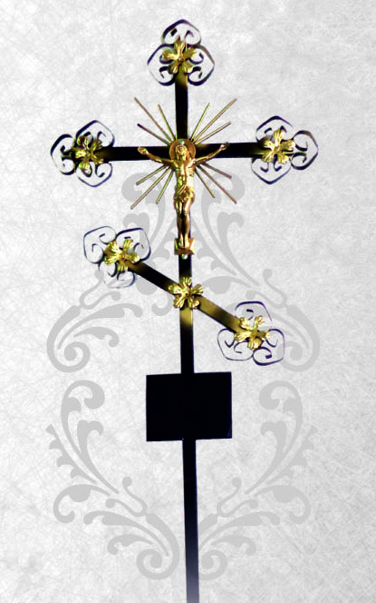 Кресты - Метал луч с распятием